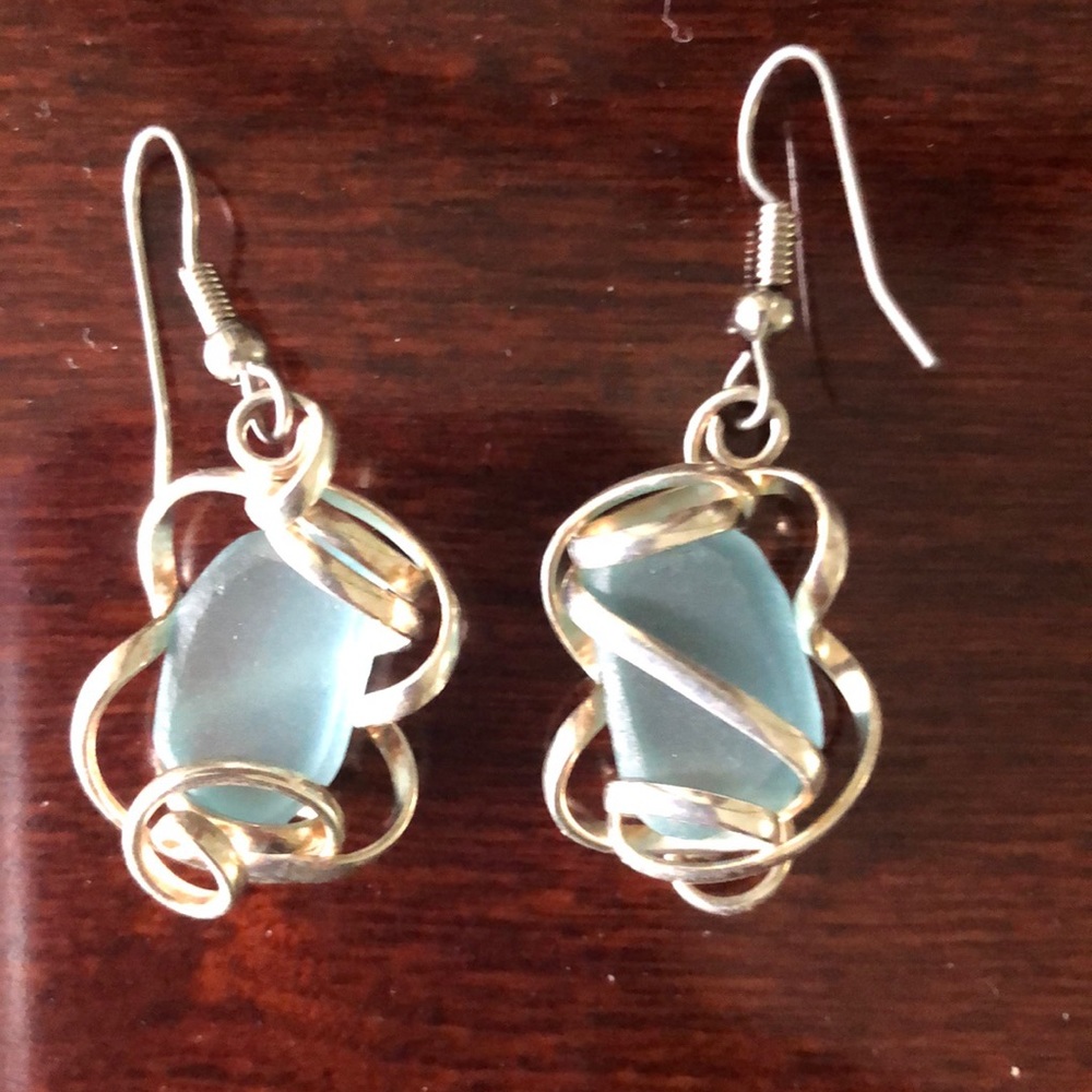 Sterling silver hanging earrings